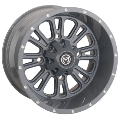 Assassinator Mud Tires 29.5x8-14 on Moose Offroad 399 X Gray Wheels