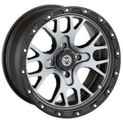 Assassinator Mud Tires 28x8-14 on Moose Offroad 545 X Gray Wheels Assassinator Mud Tires 28x8-14 on Moose Offroad 545 X Gray Wheels