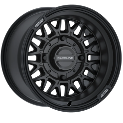 Raceline A13 Omega Satin Black 14x7 Wheels/Rims (Full Set)