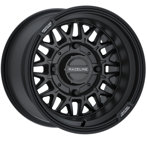 Raceline A13 Omega Satin Black 14x7 Wheels/Rims (Full Set)