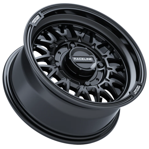 Raceline A13 Omega Gloss Black 15x7 Wheels/Rims (Full Set)