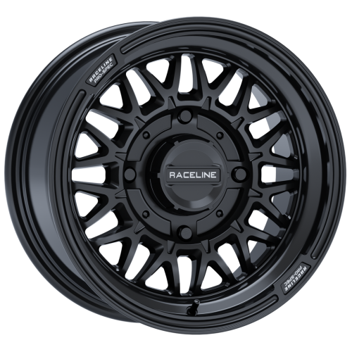 Raceline A13 Omega Gloss Black 15x7 Wheels/Rims (Full Set)