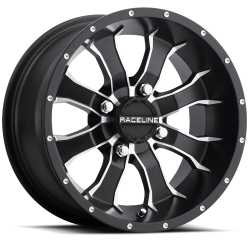 Raceline A77 Mamba Satin Black 12x7 Wheels/Rims (Full Set)