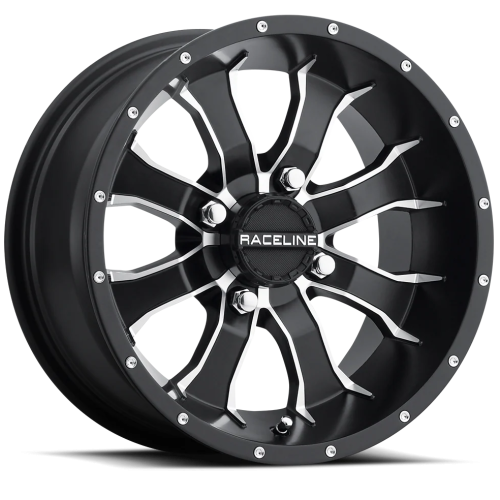 Raceline A77 Mamba Satin Black 15x7 Wheels/Rims (Full Set)