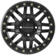 Raceline A91 Ryno Satin Black with Black Ring 15x7 Beadlock Wheels/Rims (Full Set)