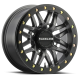 Raceline A91 Ryno Gunmetal with Black Ring 14x7 Beadlock Wheels Rims (Full Set)