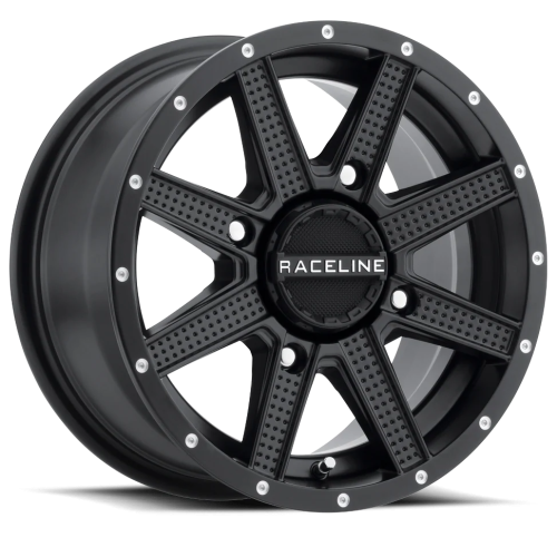 Raceline A92 Hostage Satin Black 14x7 Wheels/Rims (Full Set)