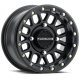 Raceline A93 Podium Satin Black with Black Ring 15x7 Beadlock Wheels/Rims (Full Set)