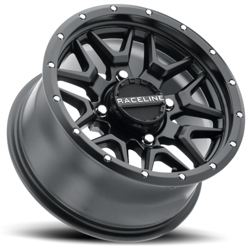 Raceline A94 Krank Satin Black 15x7 Wheels/Rims (Full Set)