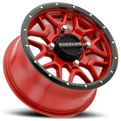 Raceline A94 Krank Red 14x7 Wheels/Rims (Full Set)