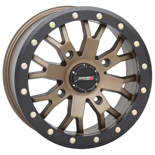 ITP MT911 27x10-14 (8ply) Tires on System 3 Offroad SB-4 Bronze Beadlock Wheels