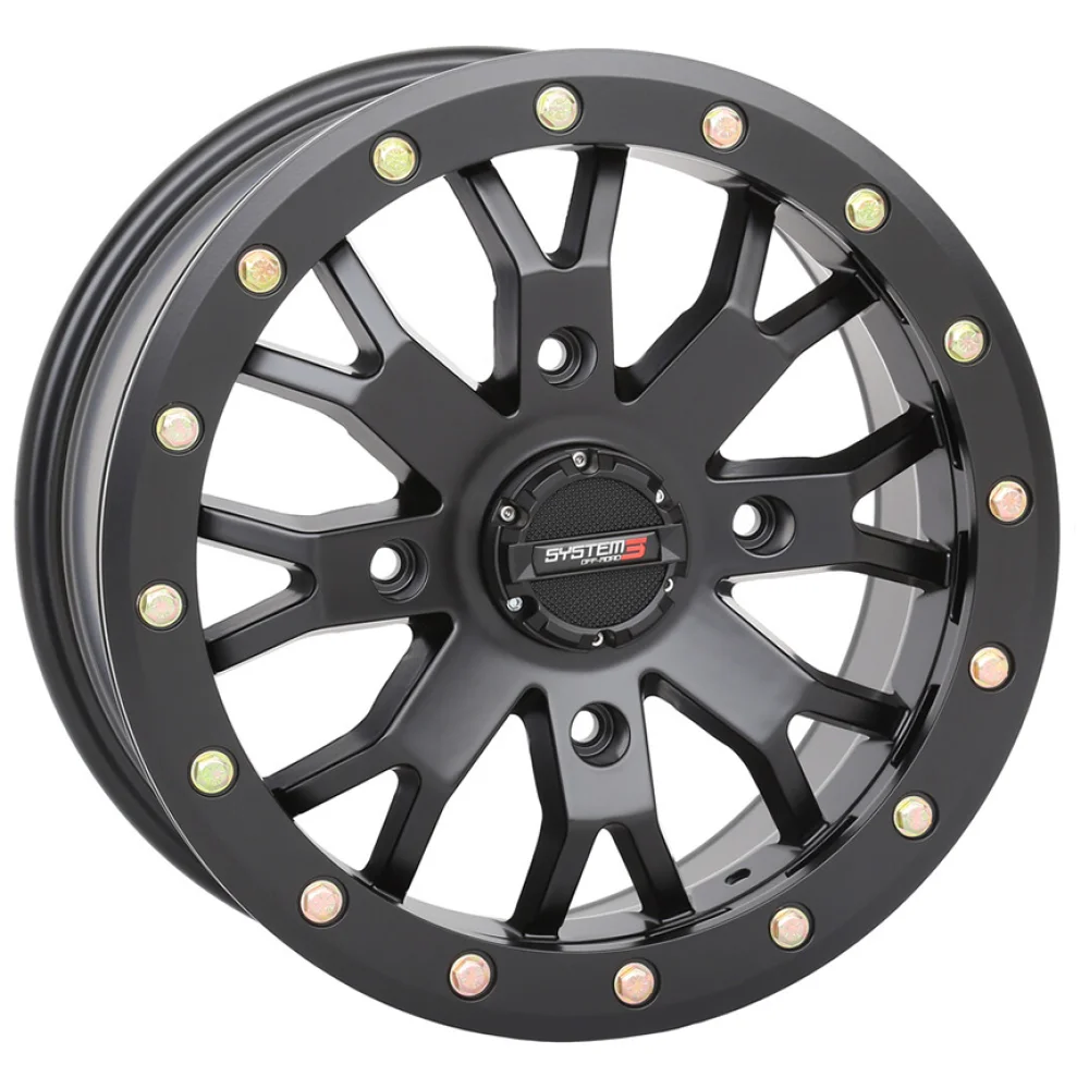 System 3 SB-4 Matte Black Beadlock wheel