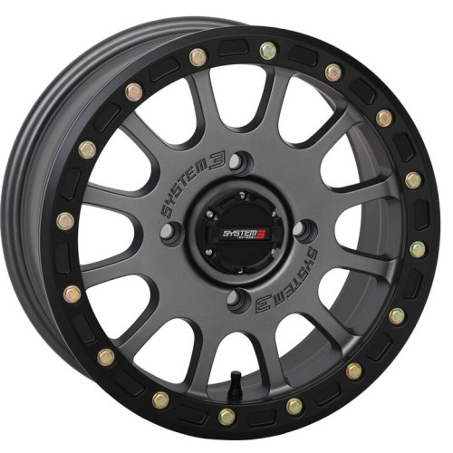 ITP MT911 27x10-14 (8ply) Tires on System 3 Offroad SB-5 Gunmetal Grey Beadlock Wheels
