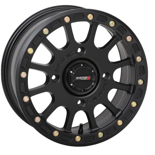 ITP MT911 27x10-14 (8ply) Tires on System 3 Offroad SB-5 Matte Black Beadlock Wheels