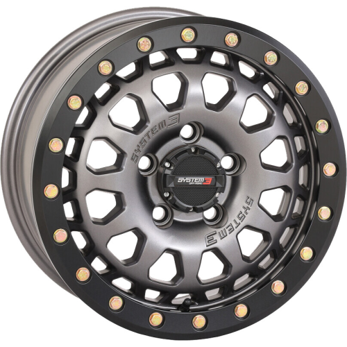 System 3 Offroad SB-6 Gunmetal Grey 15x7 Beadlock Wheels/Rims (Full Set) System 3 Offroad SB-6 Gunmetal Grey 15x7 Beadlock Wheels/Rims (Full Set)