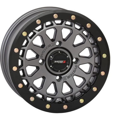 EFX MotoRavage 30x10-15 (8ply) Radial Tires on System 3 Offroad SB-6 Gunmetal Grey Beadlock Wheels EFX MotoRavage 30x10-15 (8ply) Radial Tires on System 3 Offroad SB-6 Gunmetal Grey Beadlock Wheels