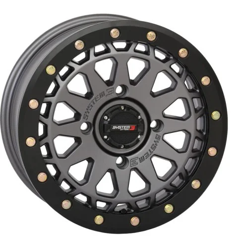 System 3 Offroad SB-6 Gunmetal Grey Beadlock wheel