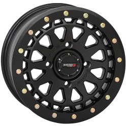 System 3 Offroad SB-6 Matte Black 15x7 Beadlock Wheels/Rims (Full Set)