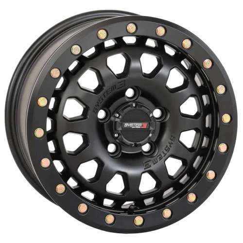 System 3 SB-6 Matte Black Beadlock wheel