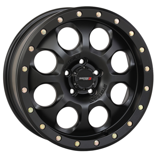 System 3 Offroad SB-7 Matte Black 15x7 Beadlock Wheels/Rims (Full Set)
