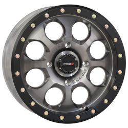 Terache Aztex XL 33x9-18 (8ply) Tires on System 3 Offroad SB-7 Matte Titanium Beadlock Wheels