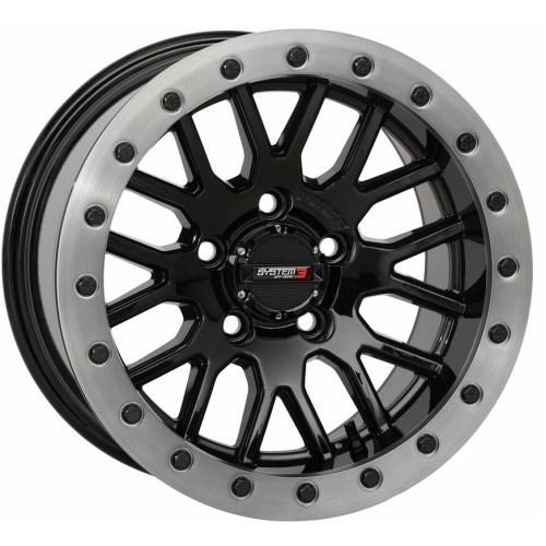 Frontline ACP 33x12-15 (10ply) Tires on System 3 Offroad SB-9 Gloss Black (15x9) Beadlock Wheels