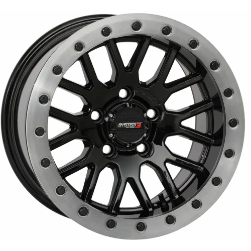 System 3 Offroad SB-9 Gloss Black (15x9) Beadlock wheel