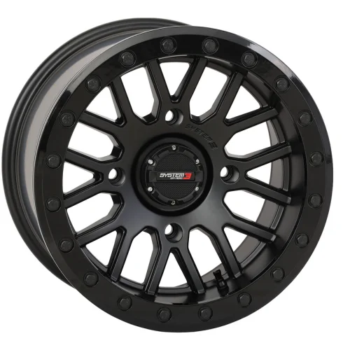 System 3 Offroad SB-9 Matte Black (15x9) Beadlock wheel