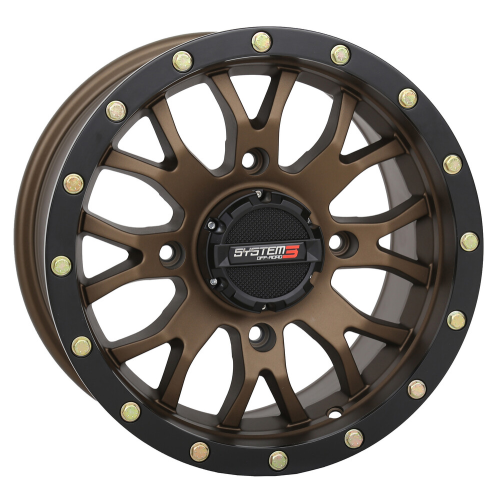 Quadboss QBT889 30x10-14 (8ply) Radial Tires on System 3 Offroad ST-3 Bronze Wheels