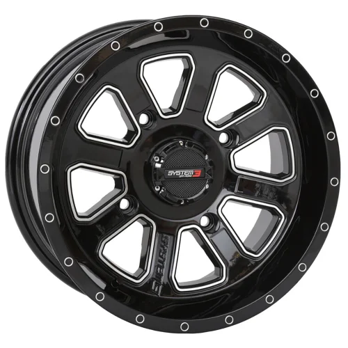 ST-4 Gloss Black Machined wheel