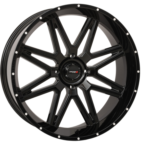 System 3 XT400W 37x12-24 Tires on ST-7 Gloss Black (24x9) Wheels