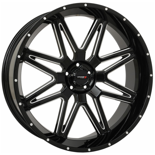 System 3 Offroad ST-7 Gloss Black Milled 24x9 Wheels/Rims (Full Set) System 3 Offroad ST-7 Gloss Black Milled 24x9 Wheels/Rims (Full Set)