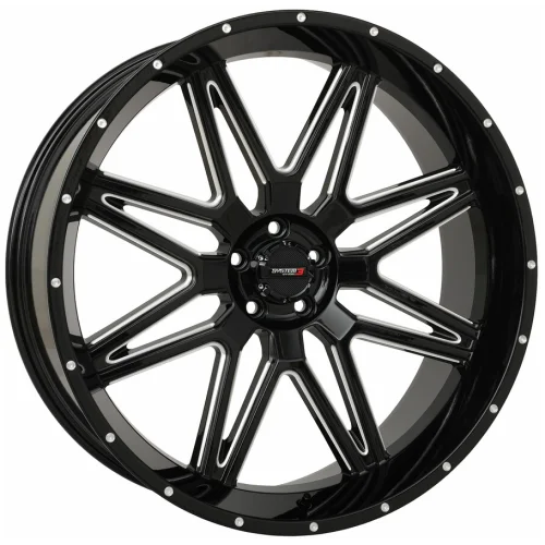 System 3 Offroad ST-7 Gloss Black Milled (24x9) wheel