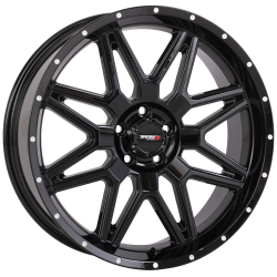 Terache Aztex XL 35x9-20 (8ply) Tires on System 3 Offroad ST-7 Gloss Black Wheels