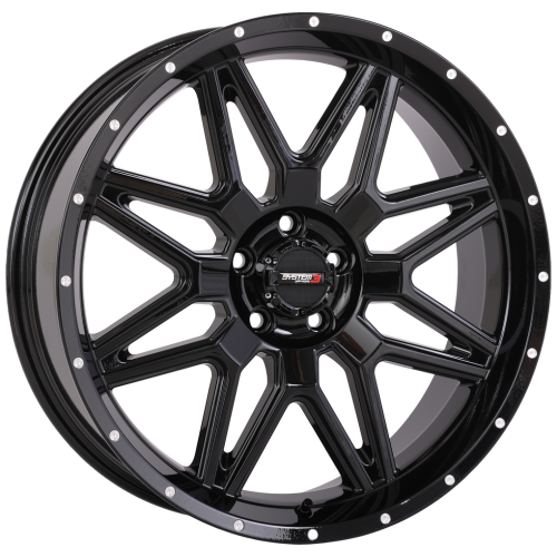 Terache Aztex XL 35x9-20 (8ply) Tires on System 3 Offroad ST-7 Gloss Black Wheels