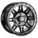 Sedona Clutch Black 15x7 Beadlock Wheels/Rims (Full Set)
