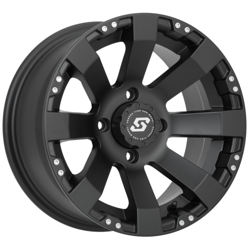 Sedona Spyder Satin Black 14x7 Wheels/Rims (Full Set) Sedona Spyder Satin Black 14x7 Wheels/Rims (Full Set)