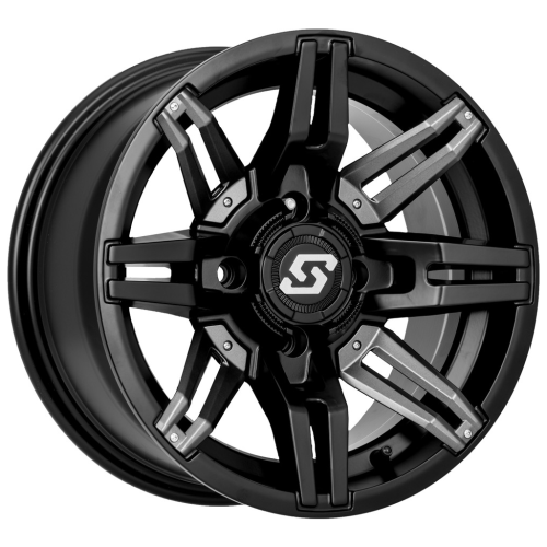 Sedona Rukus Satin Black and Gunmetal 14x7 Wheels/Rims (Full Set) Sedona Rukus Satin Black and Gunmetal 14x7 Wheels/Rims (Full Set)