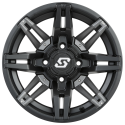 Sedona Rukus Satin Black and Gunmetal 14x7 Wheels/Rims (Full Set) Sedona Rukus Satin Black and Gunmetal 14x7 Wheels/Rims (Full Set)