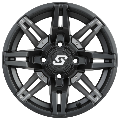 Sedona Rukus Satin Black and Gunmetal 14x7 Wheels/Rims (Full Set) Sedona Rukus Satin Black and Gunmetal 14x7 Wheels/Rims (Full Set)