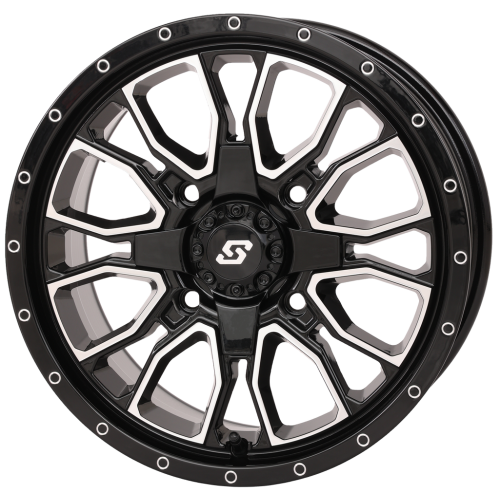 Sedona Fusion Gloss Black Machined 12x7 Wheel/Rim
