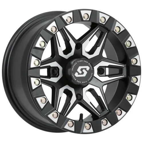 Tusk Terrabite 30x10-14 Radial Tires on Sedona Split 6 Gloss Black ...