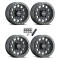 Method 401 UTV Beadlock Matte Black 15x6 Wheel/Rim (Full Set)