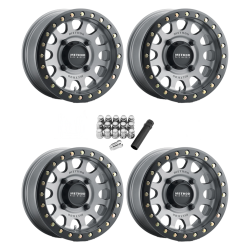 Method 401 UTV Beadlock Titanium - Matte Black 14x7 Wheel/Rim (Full Set)