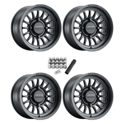Method 411 UTV Bead Grip Matte Black 15x10 Wheel/Rim (Full Set)