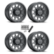 Method 414 UTV Bead Grip Matte Black 15x10 Wheel/Rim (Full Set)