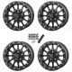 Frontline 223 Matte Black 14x7 Beadlock Wheels/Rims (Full Set) Frontline 223 Matte Black 14x7 Beadlock Wheels/Rims (Full Set)