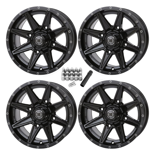 Frontline 308 Gloss Black 14x7 Wheels/Rims (Full Set) Frontline 308 Gloss Black 14x7 Wheels/Rims (Full Set)