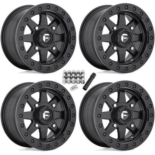 Fuel Off Road Maverick D936 Beadlock Matte Black 15x7 Wheel/Rim (Full Set)