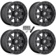 Fuel Off Road Maverick D936 Beadlock Matte Black 15x7 Wheel/Rim (Full Set)
